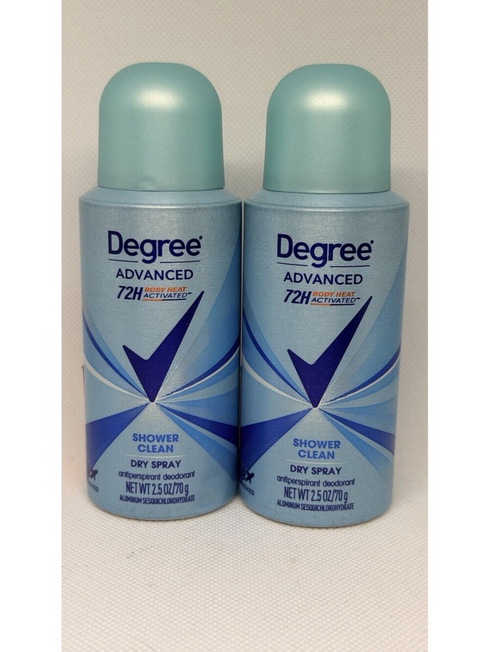 2 Pack Degree Advanced 72h Motion Sense Dry Spray Shower Clean Antiperspirant